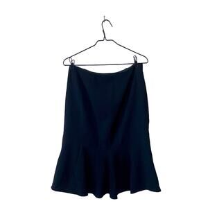 BANANA REPUBLIC Skirt Size 4 Black Trumpet 100% Wool Work Career Office Preppy